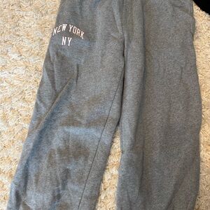 Brandy Melville Gray Sweatpants with New York Print